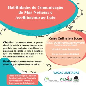 Desenvolvendo Habilidades de Comunicação de Más Notícias e Acolhimento ao Luto